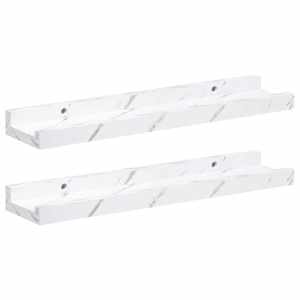 vidaXL Seinariiul 2 tk Valge Marmor 40 x 9 x 3 cm Tehispuit