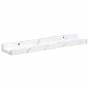Nástěnná polička s policí 2 pcs Bílý mramor 40 x 9 x 3 cm - obrázek 6