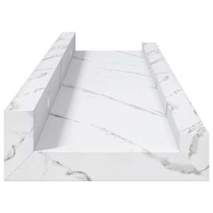 Nástěnná polička s policí 2 pcs Bílý mramor 40 x 9 x 3 cm - obrázek 8