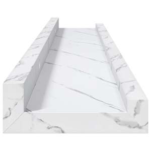 Nástěnná polička s policí 2 pcs Bílý mramor 60 x 9 x 3 cm - obrázek 8
