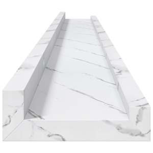 Nástěnná polička s policí 2 pcs Bílý mramor 100 x 9 x 3 cm - obrázek 8