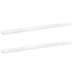 Nástěnná polička s policí 2 pcs Bílý mramor 115 x 9 x 3 cm - obrázek 2
