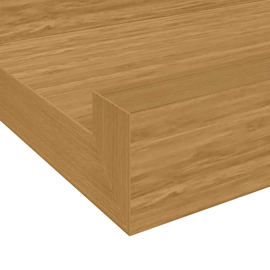Wandplank met plank 2 pcs Beige 40 x 9 x 3 cm Bewerkt hout | luizaXL | Dé meubelwinkel voor elk interieur Wandplank met plank 2 pcs Beige 40 x 9 x 3 cm Bewerkt hout - Afbeelding 11
