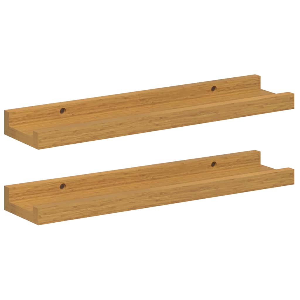 Wandplank met plank 2 pcs Beige 40 x 9 x 3 cm Bewerkt hout | luizaXL | Dé meubelwinkel voor elk interieur Wandplank met plank 2 pcs Beige 40 x 9 x 3 cm Bewerkt hout - Afbeelding 2