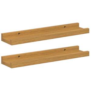 vidaXL Seinariiul 2 tk Beež 40 x 9 x 3 cm Tehispuit