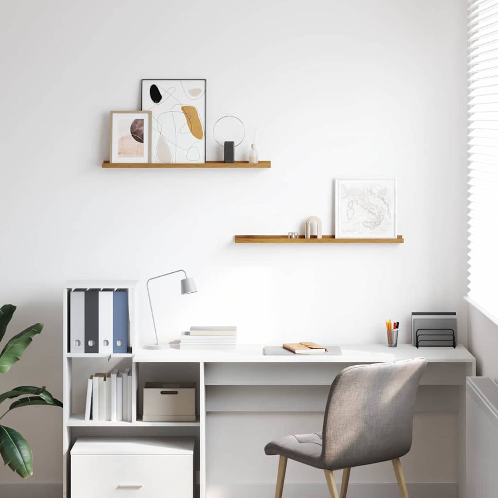 Wandplank met plank 2 pcs Beige 80 x 9 x 3 cm Bewerkt hout | luizaXL | Dé meubelwinkel voor elk interieur Wandplank met plank 2 pcs Beige 80 x 9 x 3 cm Bewerkt hout - Afbeelding 4