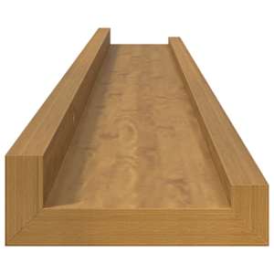 Nástěnná polička 2 pcs Béžová 80 x 9 x 3 cm kompozitní dřevo - obrázek 8