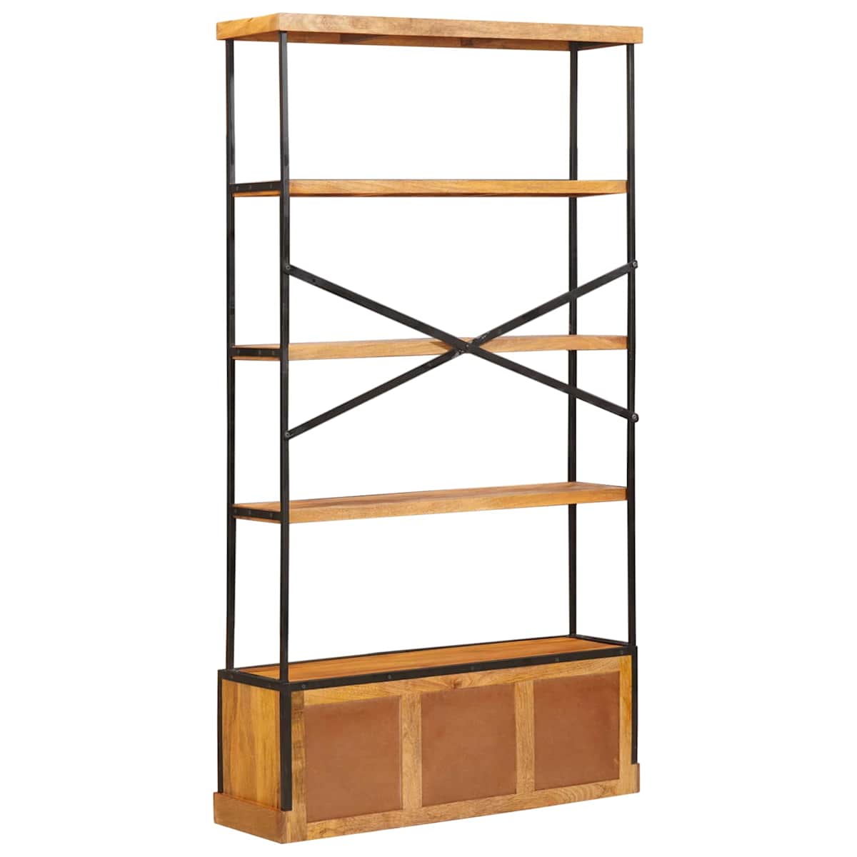 5-etagers bogreol Naturfarvet 100 x 30 x 180 cm - Billede 8