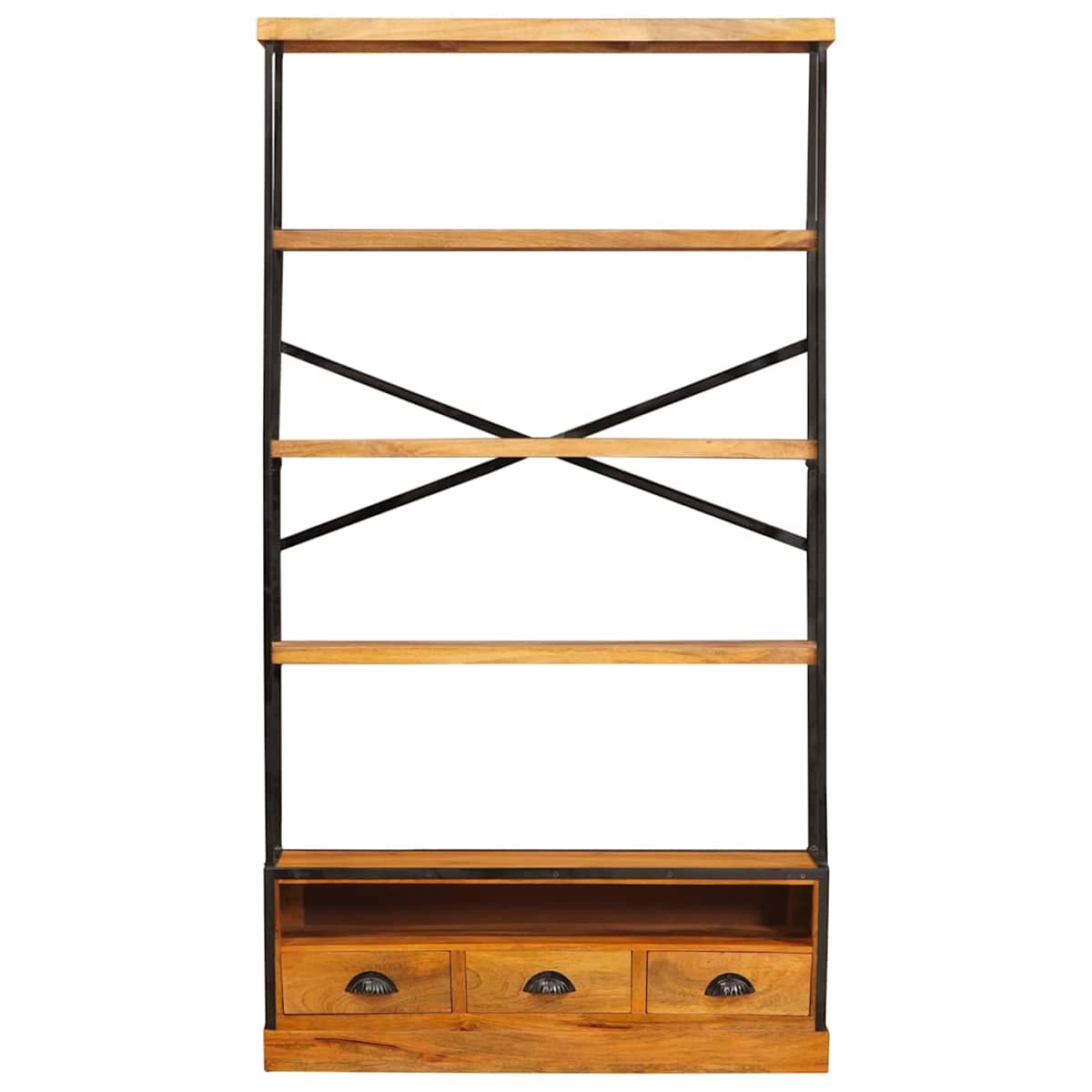 5-etagers bogreol Naturfarvet 100 x 30 x 180 cm - Billede 6