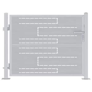 Vrtna vrata s ključavnico srebrna 85 x 70 cm Nerjaveče jeklo