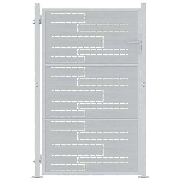 vidaXL Aia aed 85 x 120 cm Roostevaba teras H&otilde;bedane Lukustatav