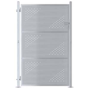 vidaXL Aia aed 85 x 120 cm Roostevaba teras H&otilde;bedane Lukustatav