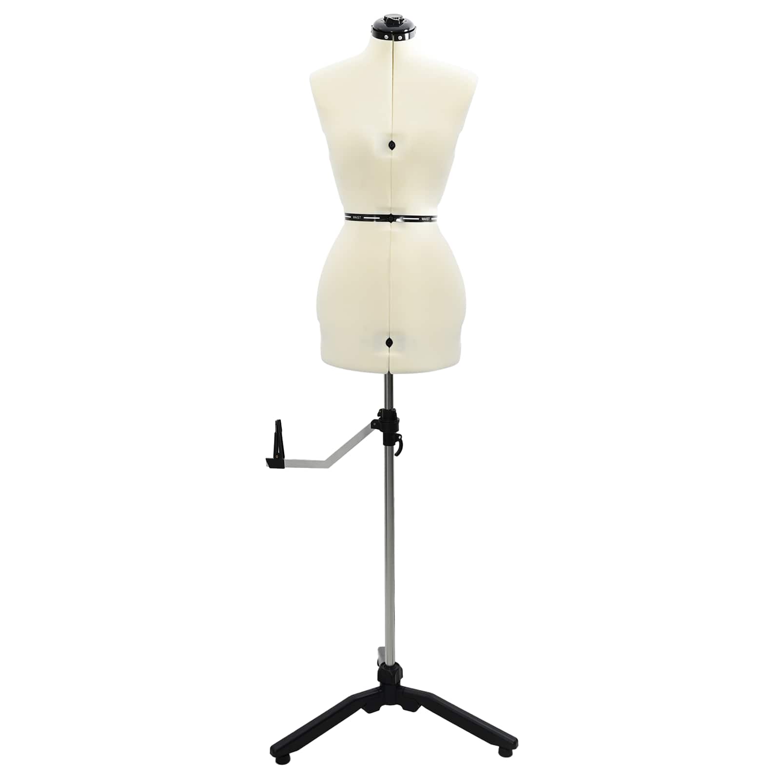 Thumbnail - vidaXL Verstellbare Kleiderform für Damen Creme S Samt