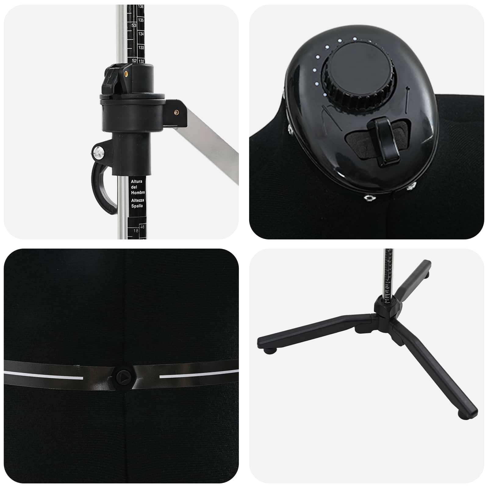 Prilagodljiv obrazec obleke za ženske Črna m Žamet - slika 8