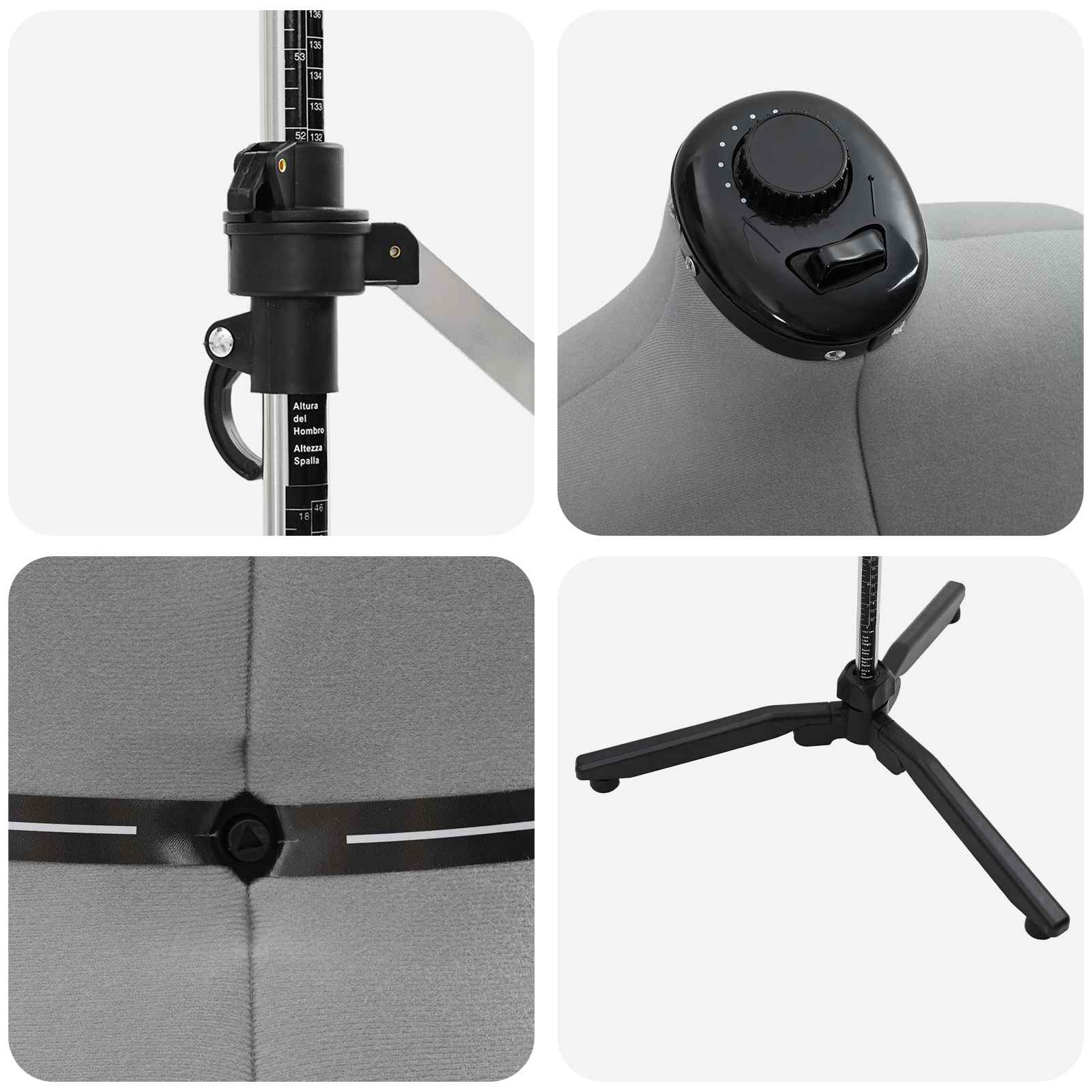 Prilagodljiv obrazec obleke za ženske Siva m Žamet - slika 8