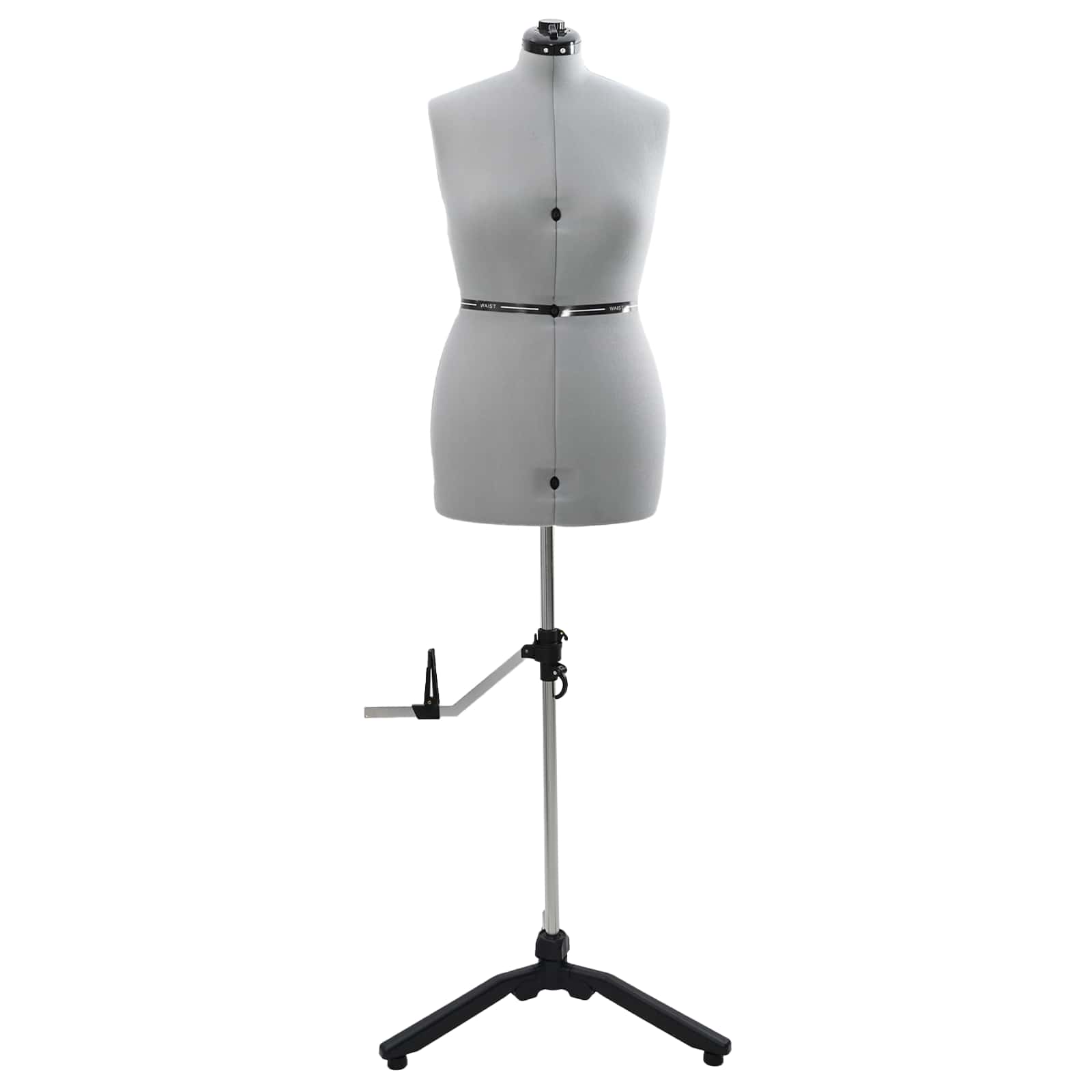 Thumbnail - vidaXL Verstellbare Kleiderform für Damen Grau M Samt