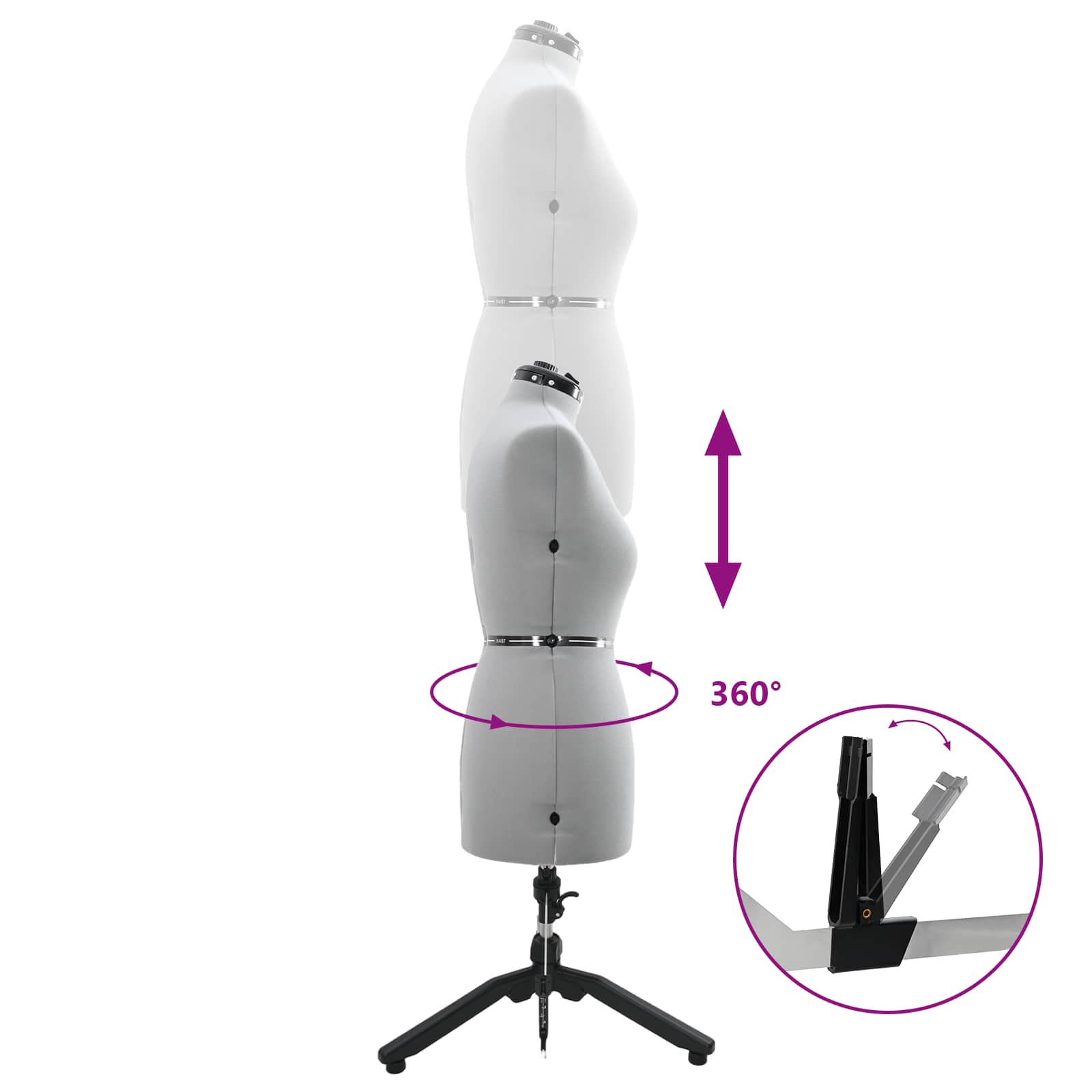 Prilagodljiv obrazec obleke za ženske Siva m Žamet - slika 10