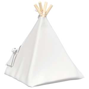 Pet teepee s polštářem Bílá 40 x 40 x 50 cm Polyester - obrázek 7