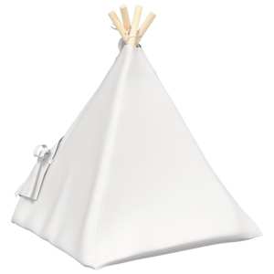 Pet teepee s polštářem Bílá 50 x 50 x 60 cm Polyester - obrázek 7
