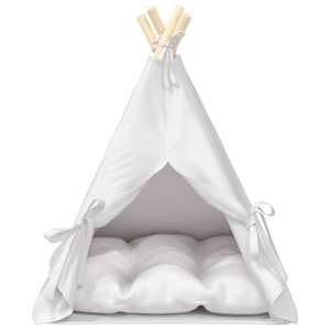Pet teepee s polštářem Bílá 50 x 50 x 60 cm Polyester - obrázek 5