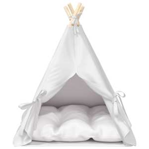 Pet teepee s polštářem Bílá 60 x 60 x 70 cm Polyester - obrázek 5
