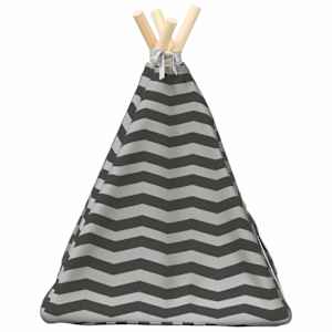 Pet teepee s polštářem Bílá a šedá 40 x 40 x 50 cm Polyester - obrázek 6