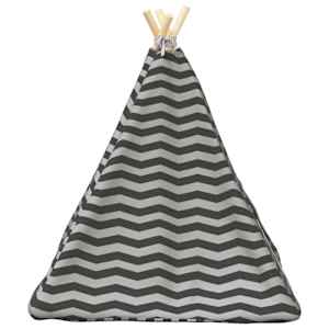 Pet teepee s polštářem Bílá a šedá 60 x 60 x 70 cm Polyester - obrázek 6
