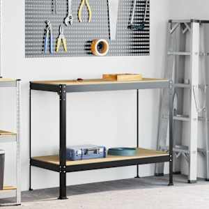 Delovna miza Črna 115 x 55 x 91 cm Konstrukcijsko les in kovina