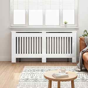 Pokrov radiatorja Visok sijaj bela 172 x 19 x 81,5 cm