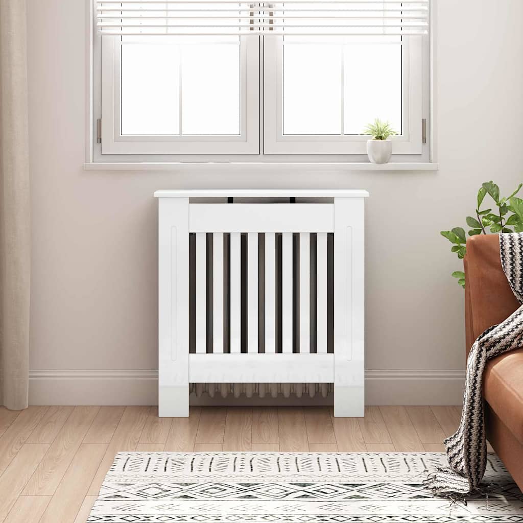  Mască pentru calorifer și aparatură uz casnic  - Capac pentru radiator Alb lucios 78 x 19 x 81,5 cm