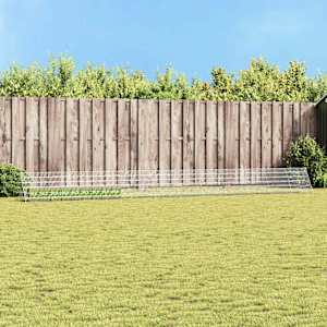 Kletka za zajce srebrna 650 x 55 x 55 cm Cinkana jeklena