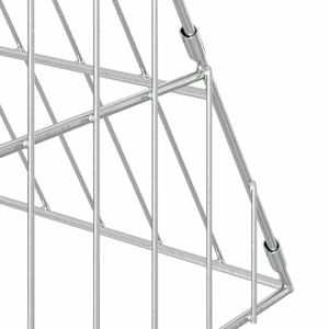 Klec pro králíky Stříbrná 215 x 100 x 85 cm Pozinkovaná ocel - obrázek 9
