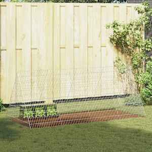 Kletka za zajce srebrna 215 x 100 x 85 cm Cinkana jeklena