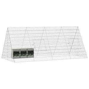 Klec pro králíky Stříbrná 215 x 100 x 85 cm Pozinkovaná ocel - obrázek 3
