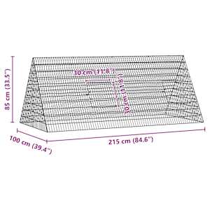 Klec pro králíky Stříbrná 215 x 100 x 85 cm Pozinkovaná ocel - obrázek 11