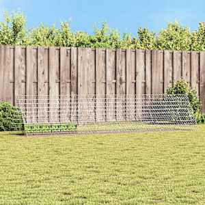 Kletka za zajce srebrna 215 x 100 x 85 cm Cinkana jeklena