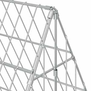Klec pro králíky Stříbrná 215 x 100 x 85 cm Pozinkovaná ocel - obrázek 10