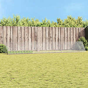 Kletka za zajce srebrna 215 x 100 x 85 cm Cinkana jeklena