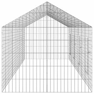 Klec pro králíky Stříbrná 400 x 78 x 78 cm Pozinkovaná ocel - obrázek 7