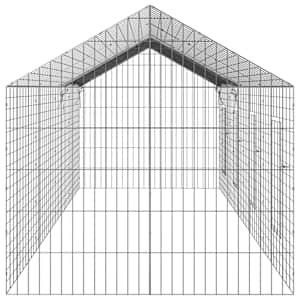 Klec pro králíky Stříbrná 400 x 78 x 78 cm Pozinkovaná ocel - obrázek 9