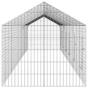 Klec pro králíky Stříbrná 400 x 78 x 78 cm Pozinkovaná ocel - obrázek 9