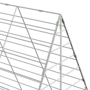Klec pro králíky Stříbrná 400 x 100 x 210 cm Pozinkovaná ocel - obrázek 11
