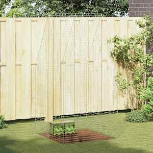 Kletka za zajce srebrna 400 x 100 x 210 cm Cinkana jeklena