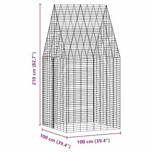 Klec pro králíky Stříbrná 400 x 100 x 210 cm Pozinkovaná ocel - obrázek 12