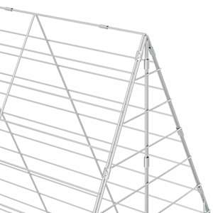 Klec pro králíky Stříbrná 400 x 100 x 210 cm Pozinkovaná ocel - obrázek 11