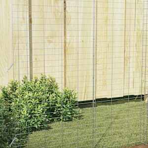Klec pro králíky Stříbrná 400 x 100 x 210 cm Pozinkovaná ocel - obrázek 5