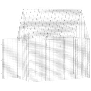 Klec pro králíky Stříbrná 400 x 100 x 210 cm Pozinkovaná ocel - obrázek 6