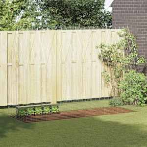 Kletka za zajce srebrna 300 x 100 x 210 cm Cinkana jeklena