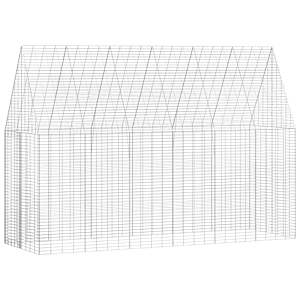 Klec pro králíky Stříbrná 300 x 100 x 210 cm Pozinkovaná ocel - obrázek 2