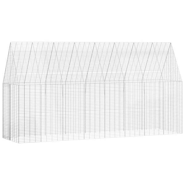 vidaXL K&uuml;&uuml;liku Aedik H&otilde;bedane 400 x 100 x 210 cm Tsingitud teras